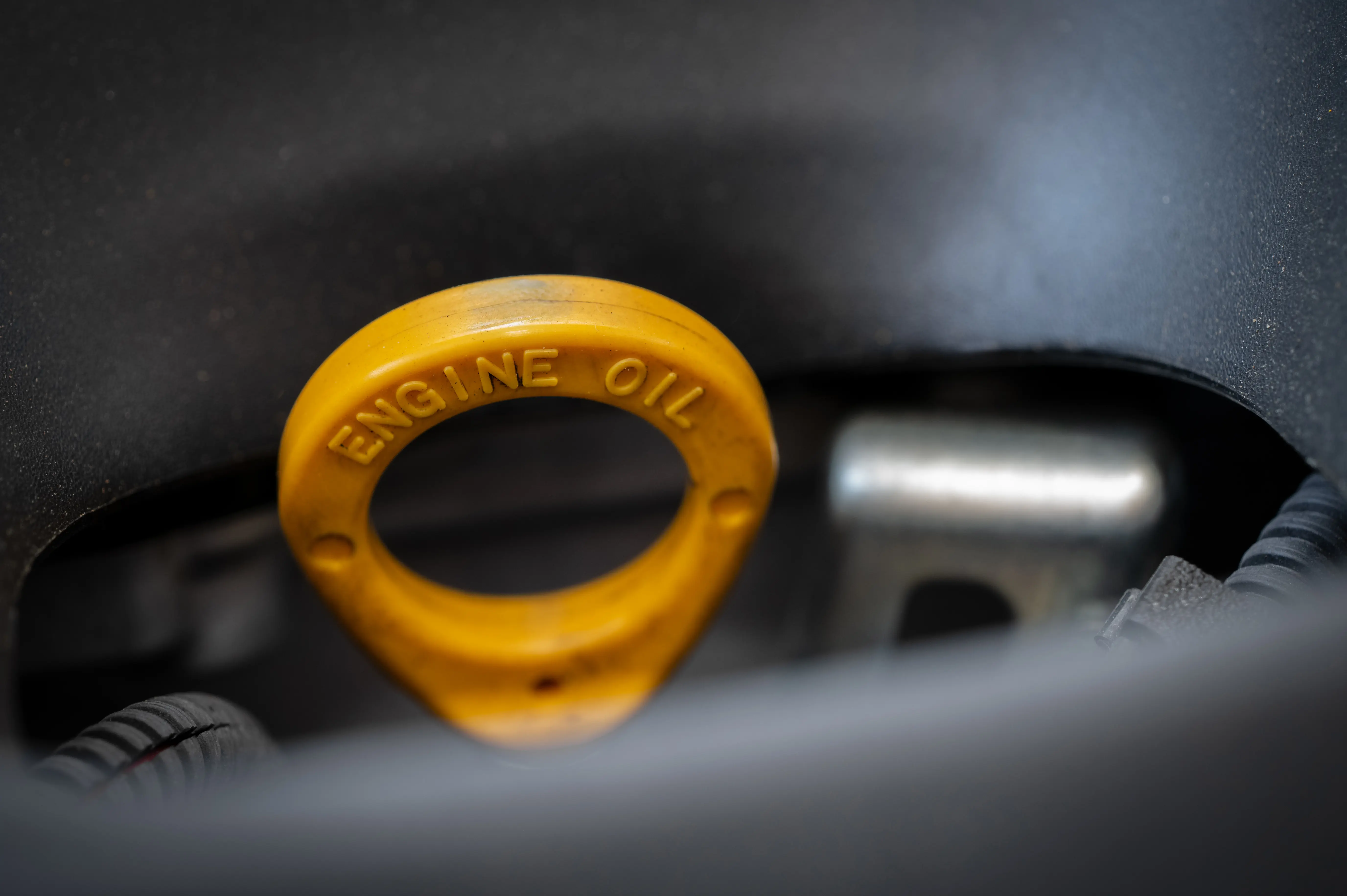 Engine oil service detail during vehicle maintenance